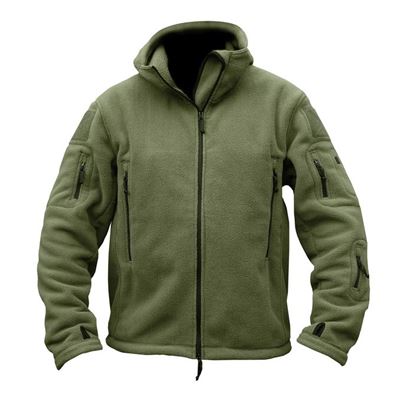 Fleecejacke RECON mit Kapuze GRÜN