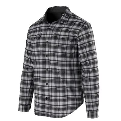 Hemd GREYMAN Langarm OLD SCHOOL GREY PLAID
