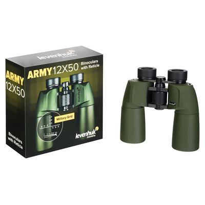 Binokulares Fernglas mit Zielfernrohr 12x50 ARMY OLIV Levenhuk LE-81935 4