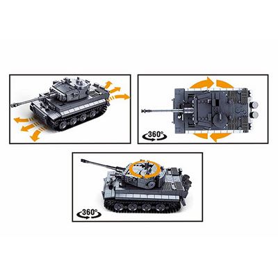 Panzerkampfwagen VI Tiger RC-Schwerpanzer-Bausatz mit Fernbedienung Sluban M38-B0851 4
