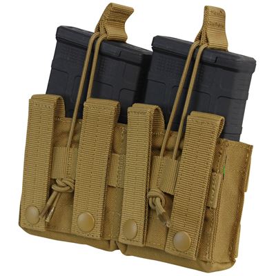 Double Open Mag Pouch MOLLE 2xM14 COYOTE BROWN