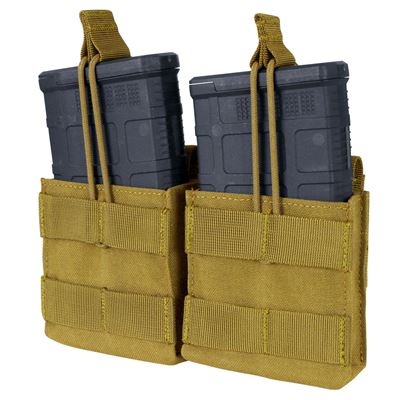 Double Open Mag Pouch MOLLE 2xM14 COYOTE BROWN