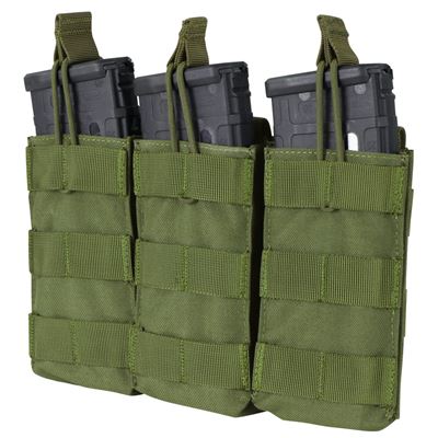 Open Mag Pouch MOLLE 3xM4 GRÜN