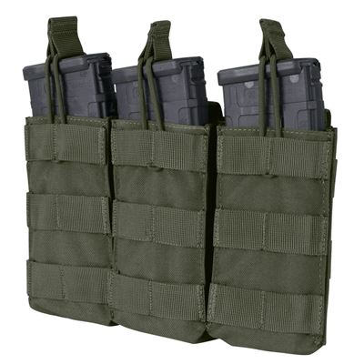 Open Mag Pouch MOLLE 3xM4 RANGER GREEN