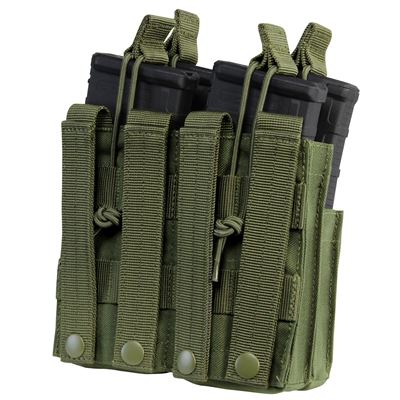 Double Open Mag Pouch MOLLE 4xM4 GRÜN