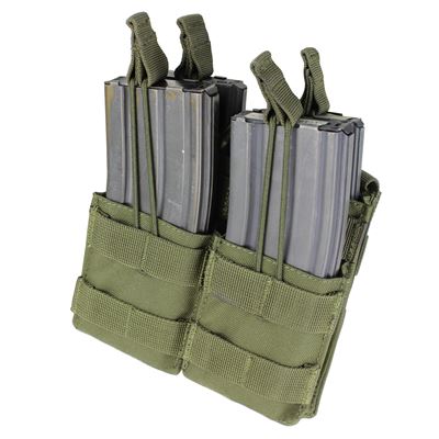 Double Open Mag Pouch MOLLE 4xM4 GRÜN