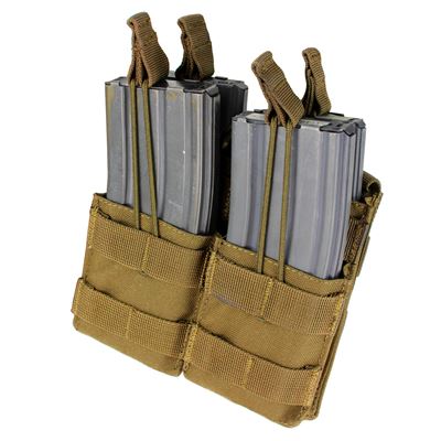 Double Open Mag Pouch MOLLE 4xM4 COYOTE