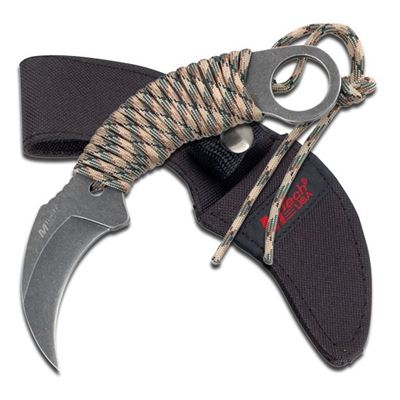 Messer Karambit Paracord WOODLAND