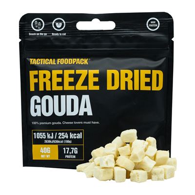 Gedehydriertes Essen getrocknete Gouda-Käsewürfel