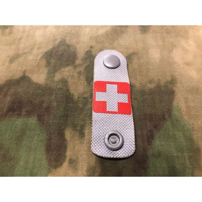 MOLLE Identifikationsbändchen MEDIC IFAK GRAU/ROT