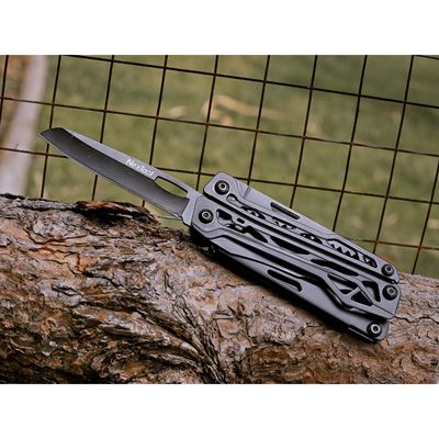 Multifunktionszange BLACK KNIGHT mit Bitsatz SCHWARZ