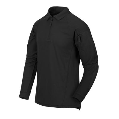 Tshirt RANGE POLO Langarm SCHWARZ