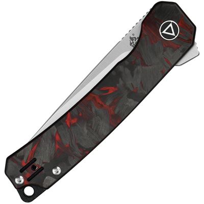 Klappmesser OSPREY glatte Klinge G10/CF SCHWARZ/ROT