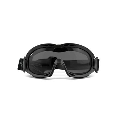 Taktische Goggles NERVE Set 2 Gläser SCHWARZ Rahmen