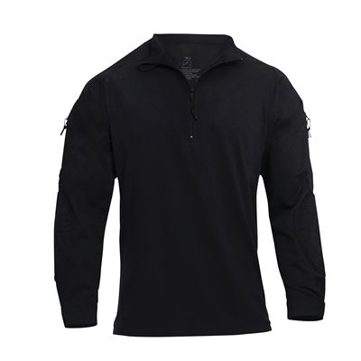 Combatshirt mit Reißverschluss AIRSOFT COMBAT SCHWARZ