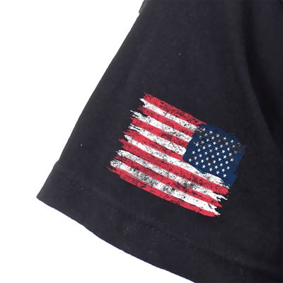 Tshirt Motiv USA bartiger Totenkopf SCHWARZ