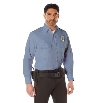 Hemd POLICIE A SECURITY Langarm HELL BLAU ROTHCO 30010 3