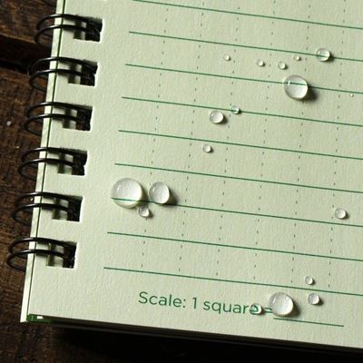 Notizbuch wasserabweisend Universal LARGE 6 5/8"x 8 1/2" GRÜN