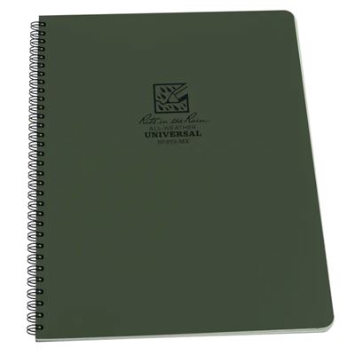 Notizbuch wasserabweisend Universal MAXI 8 1/2" x 11" GRÜN