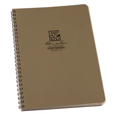 Notizbuch wasserabweisend Universal LARGE 6 5/8"x 8 1/2" TAN
