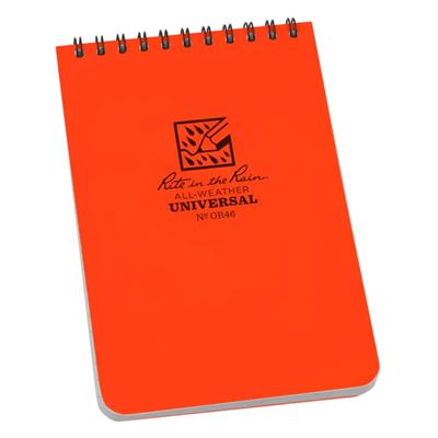 Notizbuch wasserabweisend TOP-SPIRAL 4x6" Field Book Blaze Orange