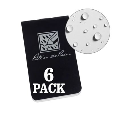 Pad wasserdicht On-The-Go 6 Stück SCHWARZ