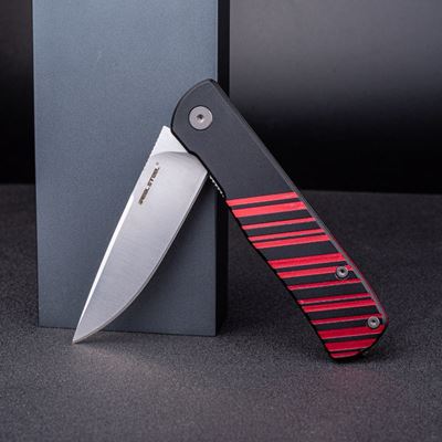Taschenmesser KARLY glatte Klinge SCHWARZ/ROT