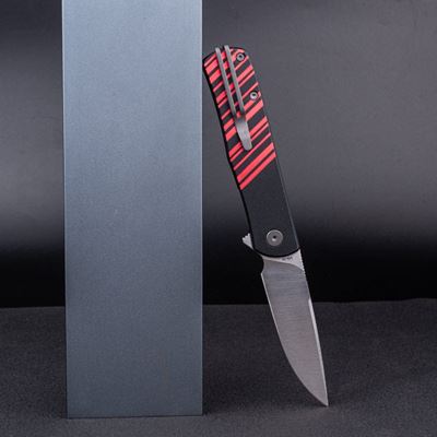 Taschenmesser KARLY glatte Klinge SCHWARZ/ROT