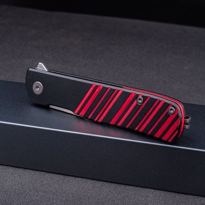 Taschenmesser KARLY glatte Klinge SCHWARZ/ROT