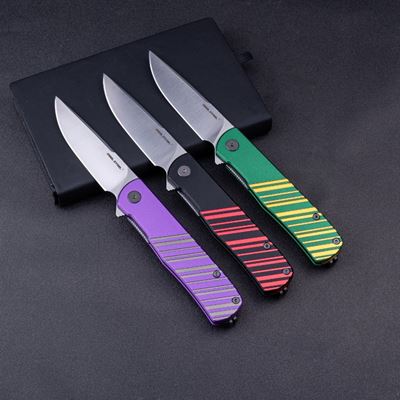 Taschenmesser KARLY glatte Klinge SCHWARZ/ROT