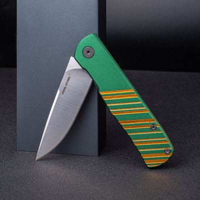 Taschenmesser KARLY glatte Klinge GRÜN/GOLD