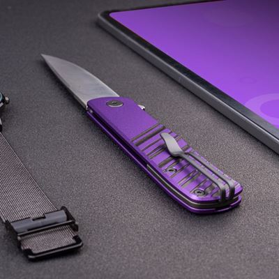 Taschenmesser KARLY glatte Klinge LILA/GRAU