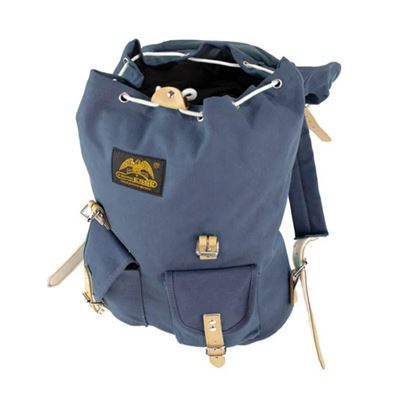 Rucksack HIKING mit Echt-Leder-Strippen 15L BLAU