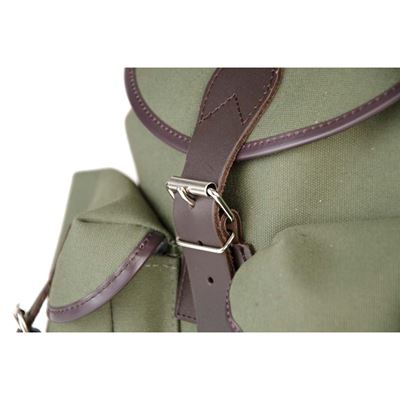 Wander und Freizeitrucksack Lederboden 14l OLIVE