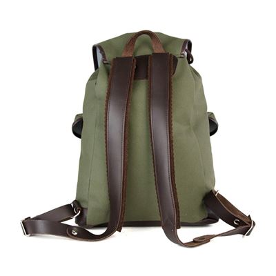 Wander und Freizeitrucksack Lederboden 14l OLIVE