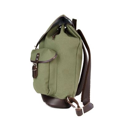 Wander und Freizeitrucksack Lederboden 14l OLIVE