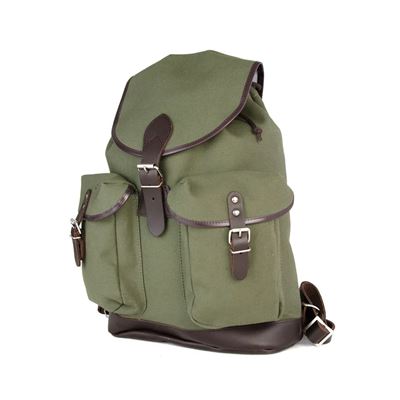 Wander und Freizeitrucksack Lederboden 14l OLIVE