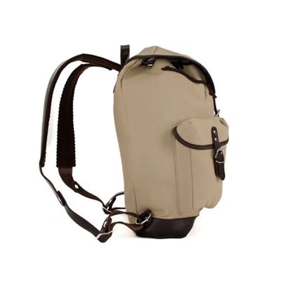 Wander und Freizeitrucksack Lederboden 14l KHAKI/DUNKELBRAUN Leder