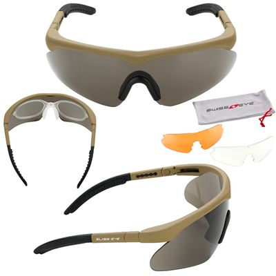 Brille SWISS EYE® RAPTOR 3er-Set COYOTE