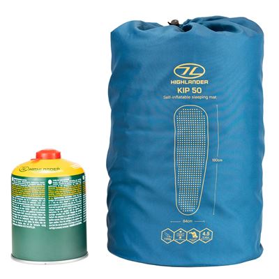 Isomatte  Selbstaufblasende rutschfeste KIP MAT 50 mm BLAU HIGHLANDER SM131-DB 5