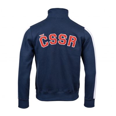 Pullover retro CSSR mit Streifen BLAU