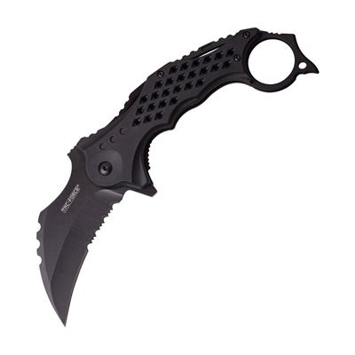 Klappmesser Karambit TAC-FORCE Kombiklinge SCHWARZ