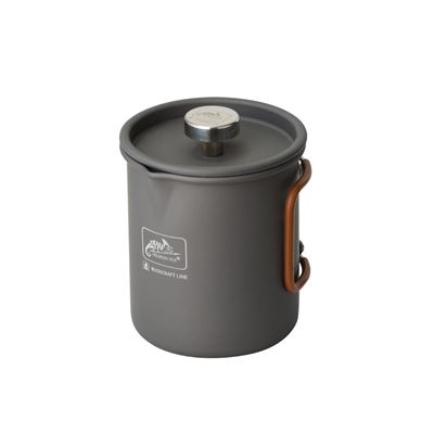 Kanne CAMP mit Gitter FRENCH PRESS 600 ml GRAU