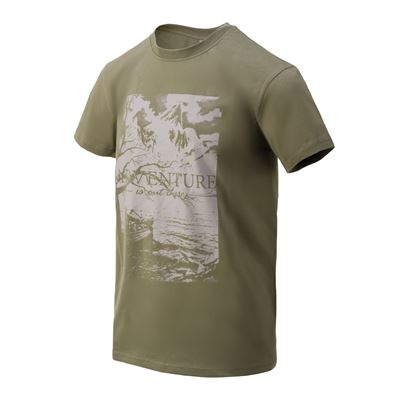 Tshirt ADVENTURE IS OUT THERE OLIVE GREEN