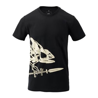 Tshirt Chameleon Skellet SCHWARZ