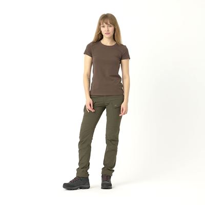 Damen Tshirt ORGANIC SLIM EARTH BROWN