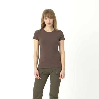 Damen Tshirt ORGANIC SLIM EARTH BROWN