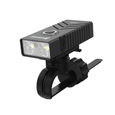 Fahrradlampe U3 RGB wiederaufladbar, 700 Lumen, 118 Meter, IP68 SCHWARZ