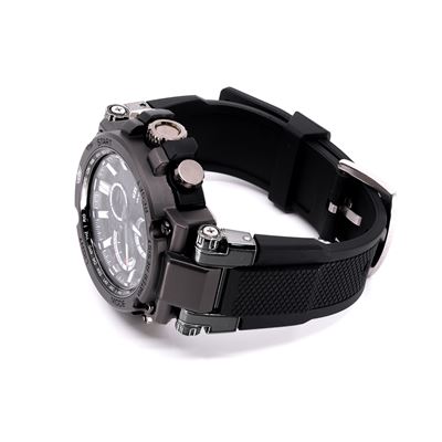 Armbanduhr SHOCK mit Gummiriemen SCHWARZ