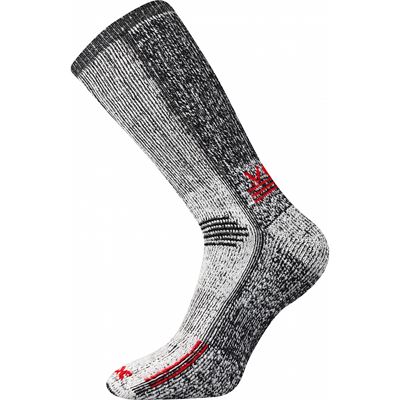 Wintersocken ORBIT Merinowolle, COOLMAX® GRAU/ROT